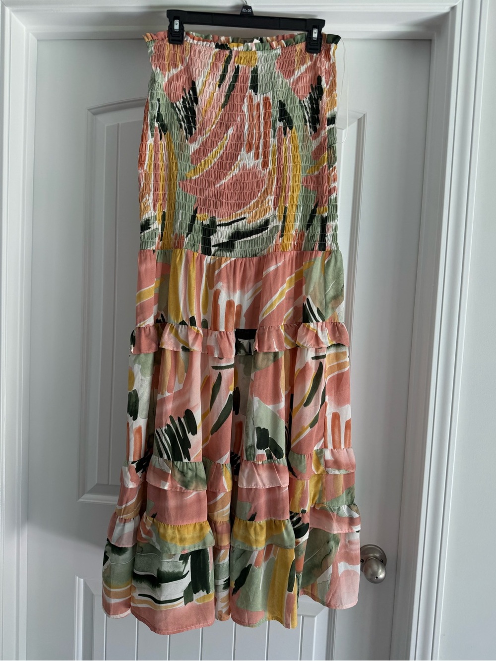 Smocked Waist Midi Skirt/dress